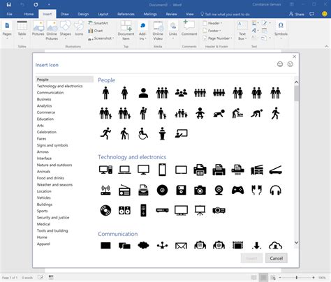 Insert images, icons, and more in Microsoft 365